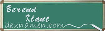 Berend Klant Visitenkarte